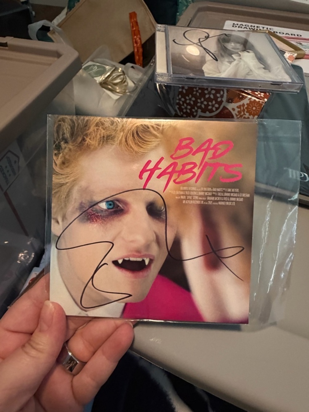 SIGNED BOLD Ed Sheeran “Bad Habits” SEALED CD Autograph REAL
